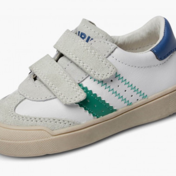 NWT NATURINO RIBY VL. Suede and leather sneakers, White-Green - Picture 5 of 15